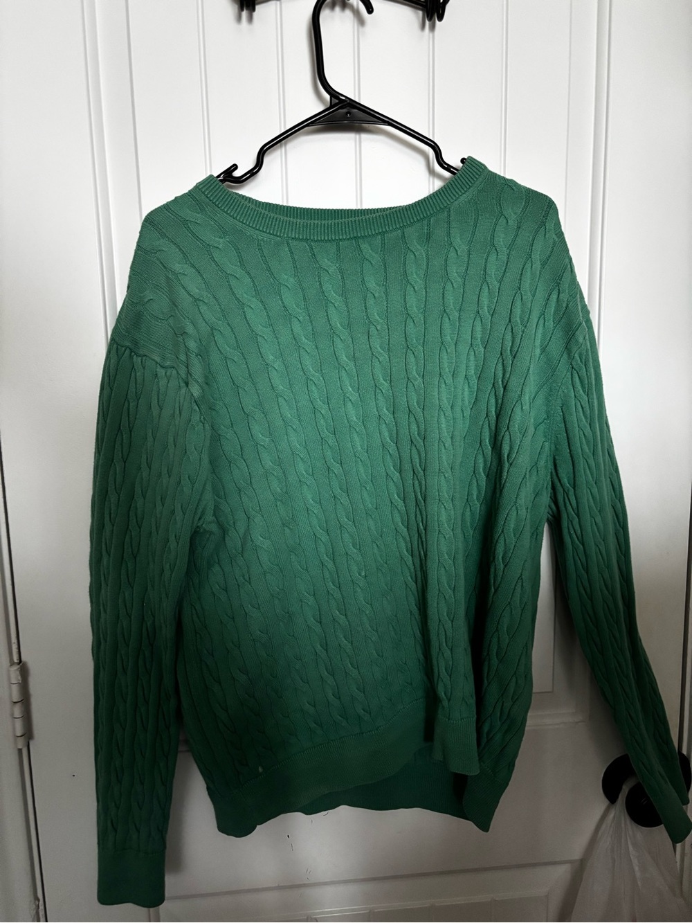 J. Crew Cable Knit Crewneck Sweater - Mint - Picture 4 of 4